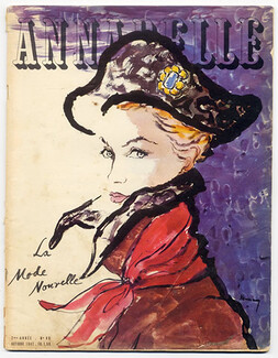 Annabelle 1947 (Edition Française) Octobre, N°80, Zoltan Kemeny, Lilly Daché (Millinery), 76 pages