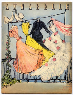 Annabelle 1951 (Edition Française) Mai, N°123, J.L. Clerc, Fashion Zoltan Kemeny, Schiaparelli, Fath, Dior, Lafaurie, Robert Piguet, Paquin, 60 pages