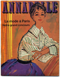 Annabelle 1954 (Edition Française) Septembre, N°163, Zoltan Kemeny, Christian Dior, Jacques Fath, Pierre Balmain, Givenchy, 76 pages