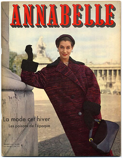 Annabelle 1954 (Edition Française) Octobre, N°164, Feldpausch & Claude St Cyr, Fath, Dior, Givenchy, Dessès, Bette Davis, 84 pages