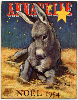 Annabelle 1954 (Edition Française) Décembre, N°166, Fritz Hug (Cover), Zoltan Kemeny, Sasha Morgenthaler's dolls