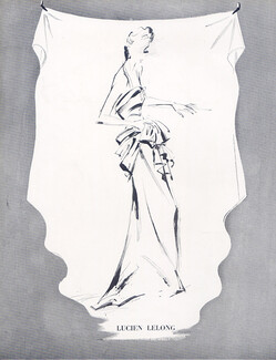 Lucien Lelong 1945 Evening Gown