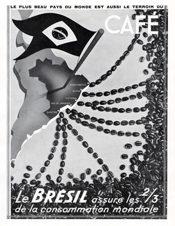 Café du Brésil 1936 Santos, Rio de Janeiro, Victoria, Bahia, Pernambouc