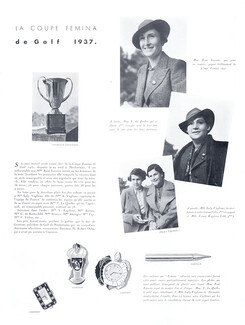 Cartier 1937 "La Coupe Femina de Golf" Linzeler, Mrs Lacoste, Laly Vagliano