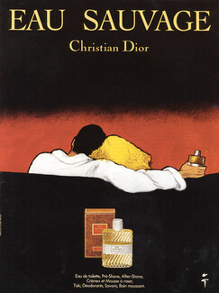 Christian Dior (Perfumes) 1978 Eau Sauvage, René Gruau
