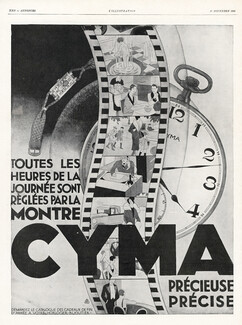 Cyma (Watches) 1928 Art Deco
