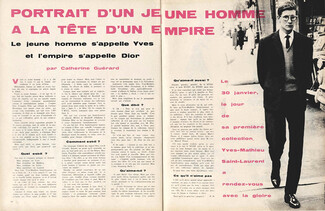 Yves Saint-Laurent - Portrait d'un jeune homme à la tête d'un Empire, 1957 - L'Empire Dior, Text by Catherine Guérard