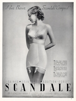 Scandale (Lingerie) 1937 Girdle Compact Bra Photo G.Marant