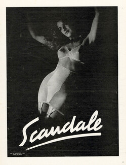 Scandale (Lingerie) 1949 Girdle, Bra, Photo Deval 874 (L)