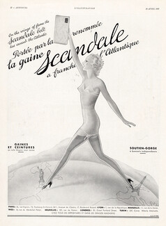 Scandale (Lingerie) 1937 Girdle, Bra, Paris-New-York