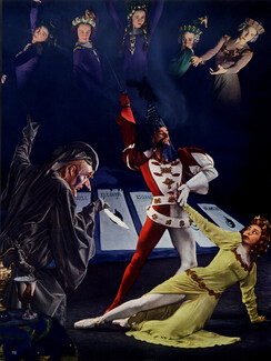 Ballet Theatre "Bluebeard" 1942 Fokine, Marcel Vertès, Simon Senenoss, Anton Dolin, Baranova
