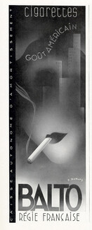 Balto (Cigarettes) 1937 Goût Américain, E. Borlos