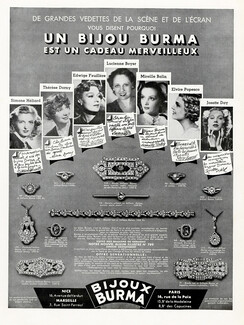 Burma 1937 Simone Héliard, Thérèse Dorny, Edwige Feuillère, Lucienne Boyer, Mireille Balin, Elvire Popesco, Josette Day