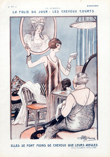 Albert Guillaume 1923 New Hairstyle "to the Flapper"