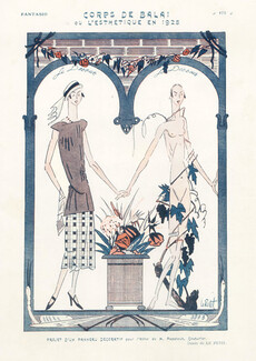 Alfred Le Petit 1925 Decorative panel project for the Jean Patou fashion house