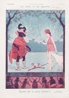 Joseph Kuhn Régnier 1923 Le Loup et les Agnelles