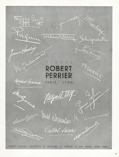 Robert Perrier (Fabric) 1945 Couture Autographs