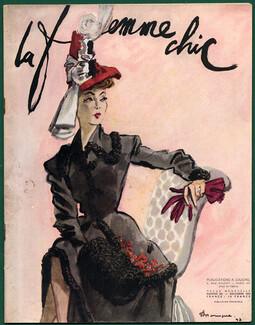 La Femme Chic 1943 December, Jacques Fath, Pierre Mourgue