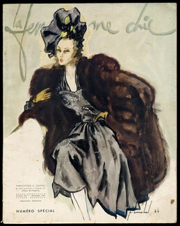 La Femme Chic 1944 December, Madeleine Vramant, Pierre Louchel, 54 pages