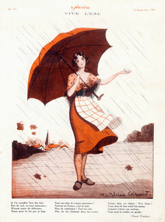Madeleine Giraud 1931 Vive L'Eau, Grape-picker in the rain