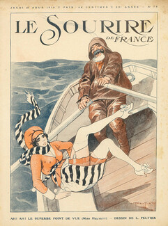 Louis Peltier 1918 Superb Viewpoint (Miss Helyett) Sailor, Sexy Girl