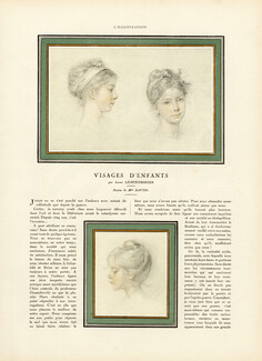 Visages d'enfants, 1924 - Mme Davids Children Portraits, Texte par André Lichtenberger, 4 pages
