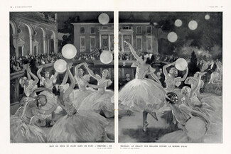 Léon Fauret 1934 Le Ballet des ballons devant le miroir d'eau