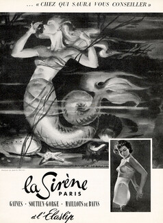 La Sirène (Girdle) 1951 Mermaid, Jean Adrien Mercier