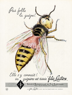 Filés Lastex (Lingerie) 1948 Corset, Basque Wasp, she's nobody's fool !