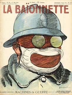Charles Huard 1916 Machines de Guerre, Chemical Warfare, World War I, La Baïonnette Cover