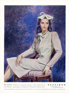 Hockanum 1942 Woolens, Suit of Grey Flannel