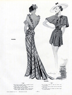 Chanel 1934 Summer Dress, Beachwear, Schompré