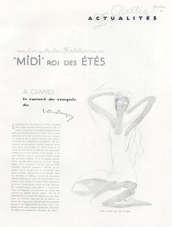 Kees Van Dongen 1932 "Carnet de Croquis" Cannes, 3 pages