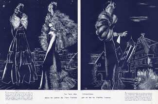 Jacques Demachy 1937 La Mode "Exposition 1937" Molyneux, Schiaparelli, Lanvin, Vionnet, Paquin, 4 pages
