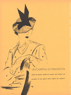 Suzy 1935 Chapeau de paillasson, Jacques Demachy