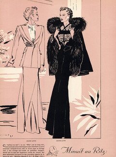 Jeanne Lanvin & Robert Piguet 1935 Evening Gowns, Ritz Hotel, Jacques Demachy