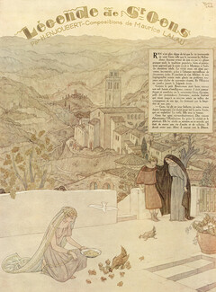 Légende de St Gens, 1934 - Maurice Lalau, Texte par Hilaire Enjoubert, 4 pages