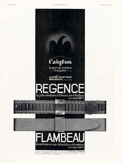 L'Aiglon 1936 Régence, Flambeau belts