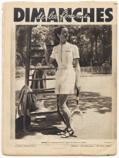 Hermès (Sportswear) Tennis 1938 Dimanches de la Femme cover, Anny Blatt