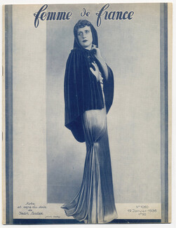 Jean Bader (Couture) 1936 Femme de France, Schiaparelli (Couture), Hermès (Handbags), Chanel (Fashion Goods)