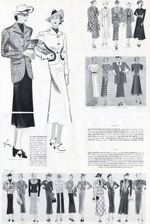 René Gruau 1937 Madeleine de Rauch, F. Georges, Molyneux, Nina Ricci, Jiday, Alleen Rice, Flameng