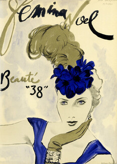Pierre Mourgue 1937 Femina Cover, Rose Valois