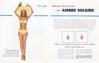 Ambre Solaire 1950 Swimwear, Suzy Bastide, Pinup Pin-up, Lucien Lorelle