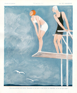 Zygismund Brunner 1936 "Start dive", Bathing Beauty