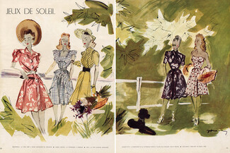 Demachy 1945 Summer Dresses, Fath, Schiaparelli, Grès