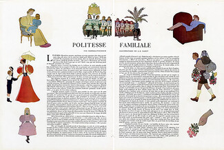 Politesse Familiale, 1946 - André-Edouard Marty, Text by Martial-Piéchaud