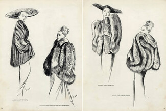 Delfau 1947 Marron Fourrures, Jungmann, Blondell & Revillon Fur Coat