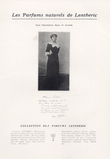 Lenthéric (Perfumes) 1907 Autograph, Portrait