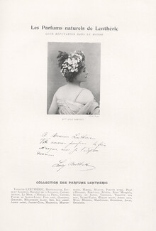 Lenthéric (Perfumes) 1906 Lucy Berthet (Portrait) Autograph