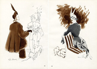 Paquin 1946 Pierre Simon Fashion Illustration